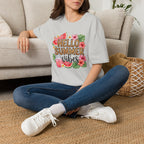 Hello Summer Vibes Watermelon Floral Leopard Print T-Shirt
