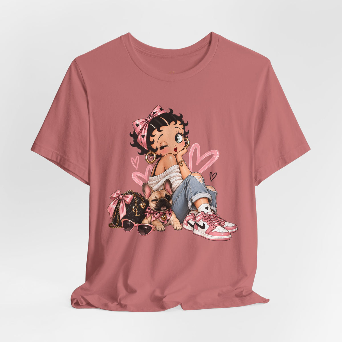 Betty Boop Pink Sneakers Graphic Tee