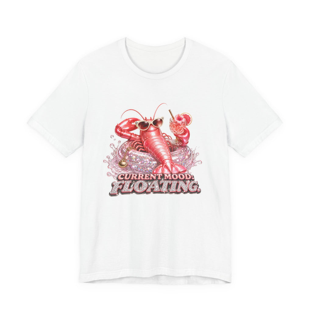 Floating Lobster Graphic Tee — "Current Mood: Floating" Summer Shirt