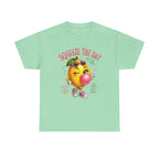 Squeeze The Day Lemon Graphic Tee | Retro Cartoon Fruit Shirt
