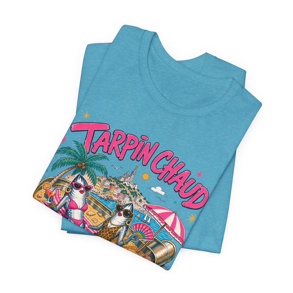 T-shirt – Tee-shirt graphique « Tarpin Chaud » ambiance tropicale plage