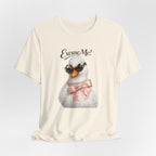 Excuse Me ! T-shirt Cygne Stylé — T-shirt graphique avec lunettes de soleil mignonnes et nœud papillon