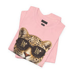 Leopard with Sunglasses Tee | Gold Chain Cheetah Graphic Shirt