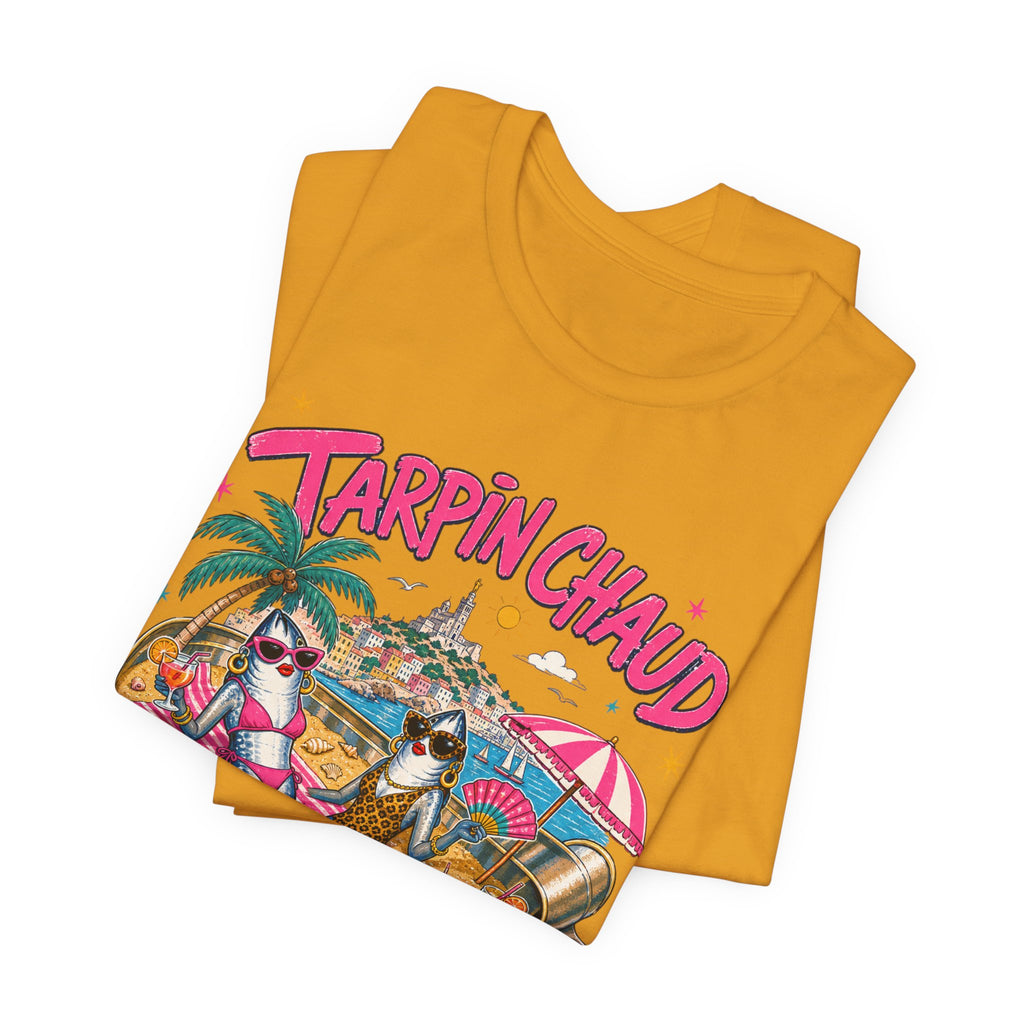 T-shirt – Tee-shirt graphique « Tarpin Chaud » ambiance tropicale plage