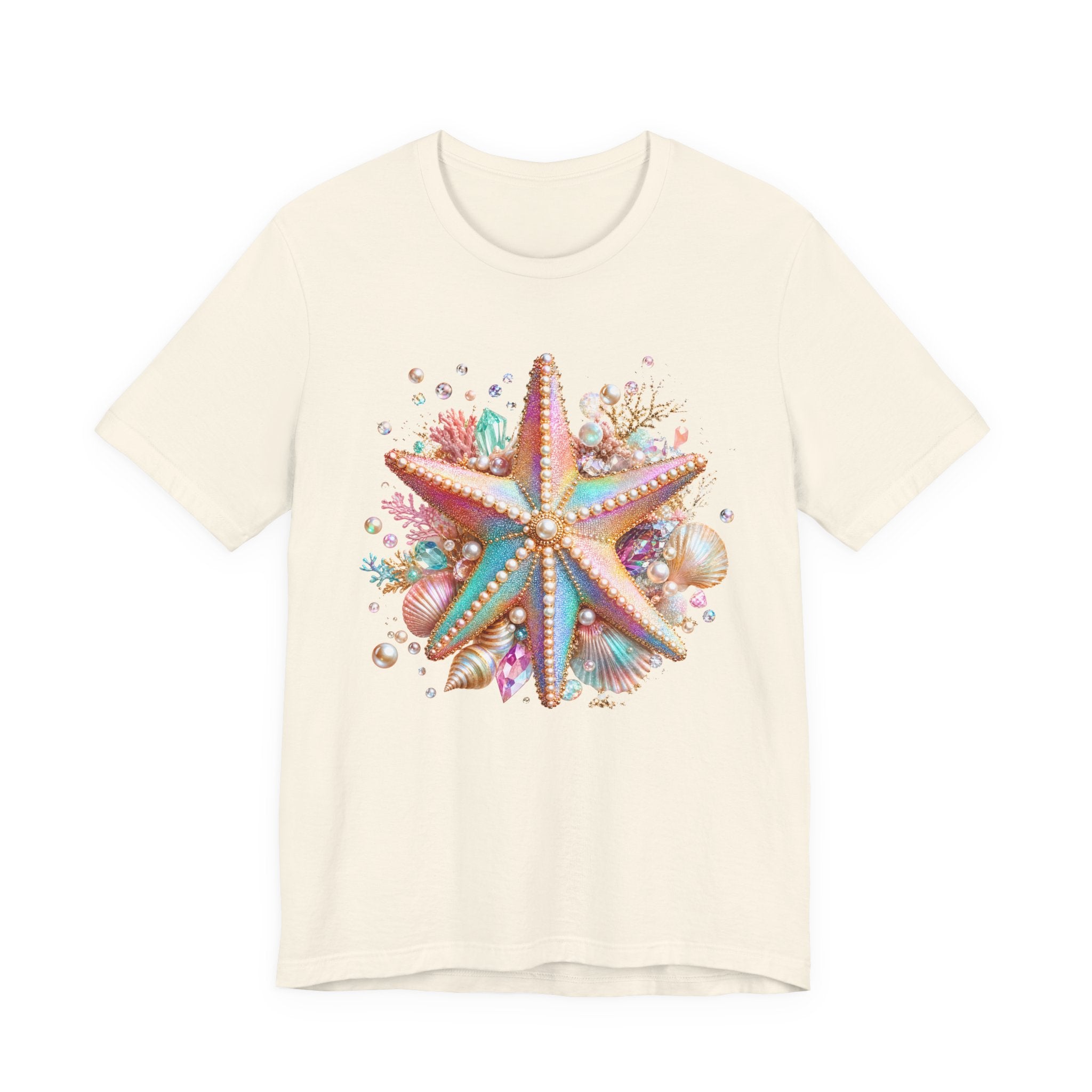T-shirt Étoile de mer Colorée | T-shirt Graphique Plage Coquillage Océan