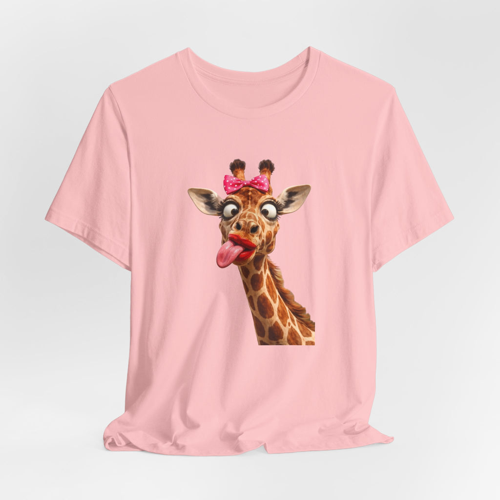 Funny Giraffe Tongue Tee — Cute Animal Graphic T-Shirt