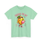 Squeeze The Day Lemon Graphic Tee | Retro Cartoon Fruit Shirt