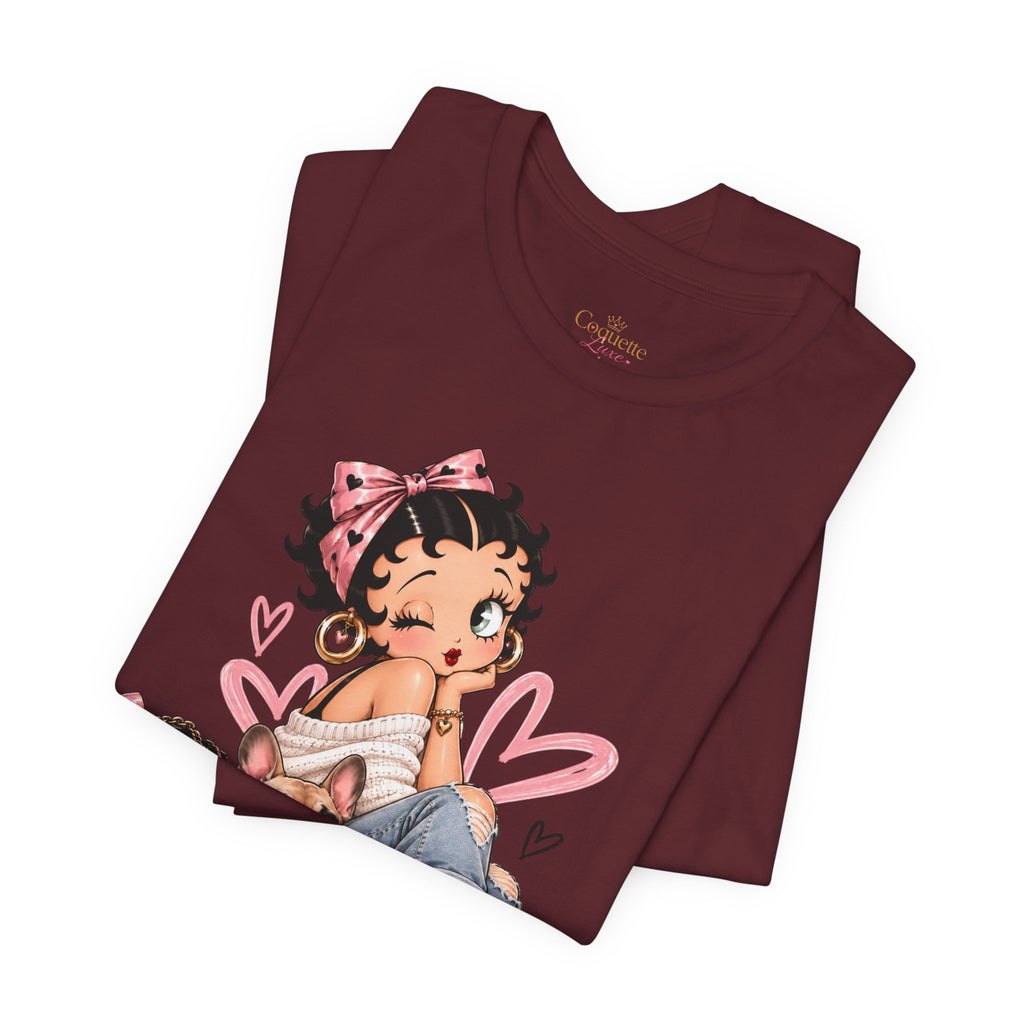 Betty Boop Pink Sneakers Graphic Tee