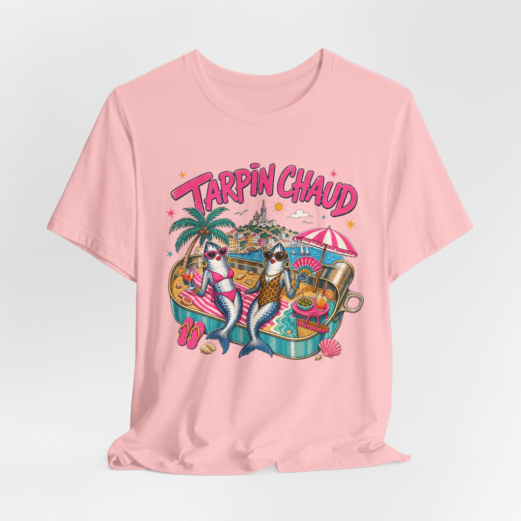 T-shirt – Tee-shirt graphique « Tarpin Chaud » ambiance tropicale plage