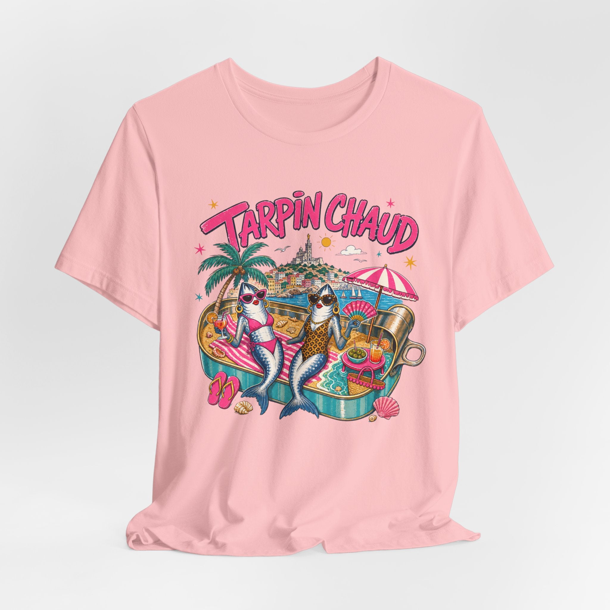 T-shirt – Tee-shirt graphique « Tarpin Chaud » ambiance tropicale plage
