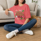 Hello Summer Vibes Watermelon Floral Leopard Print T-Shirt