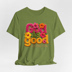 God Is Good all the time T-Shirt | Floral Retro Typography