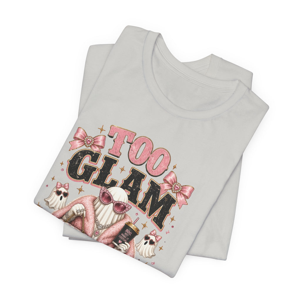 Too Glam To Give A Boo Halloween Tee — Pink Glamorous Costume Shirt
