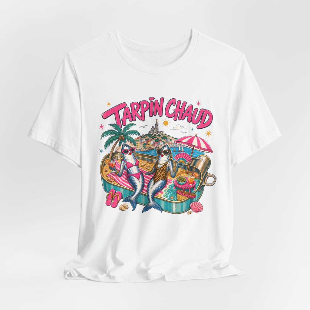 T-shirt – Tee-shirt graphique « Tarpin Chaud » ambiance tropicale plage