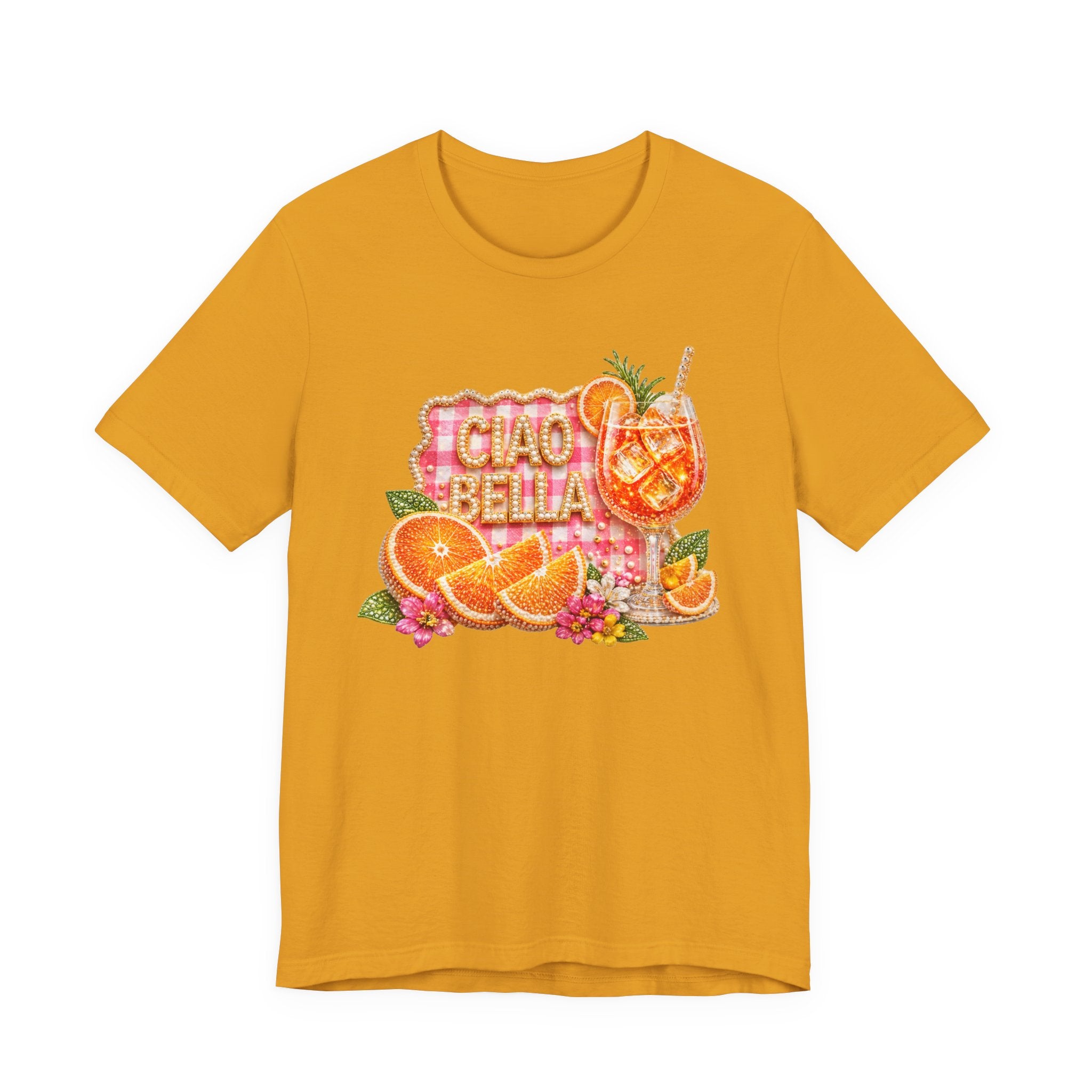 Ciao Bella Aperol Spritz Tee | Orange Cocktail Graphic Shirt