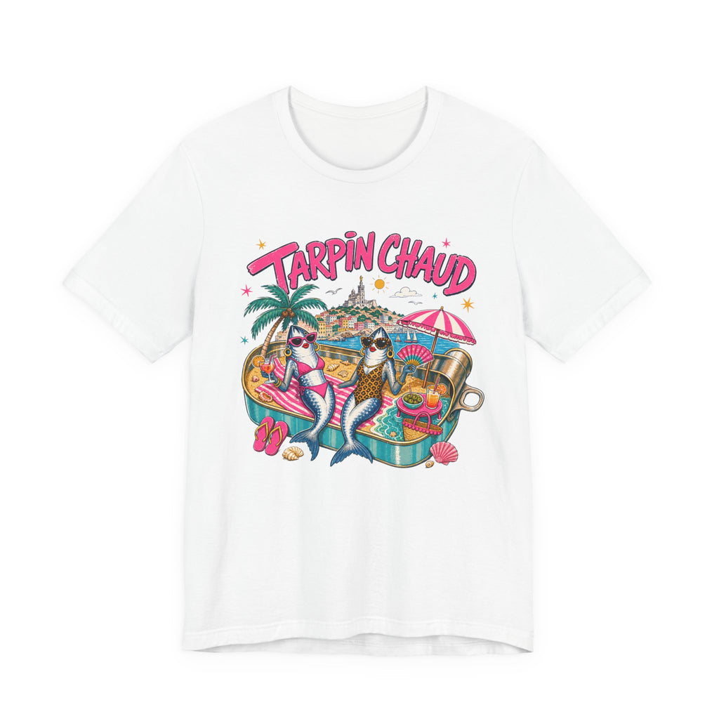 T-shirt – Tee-shirt graphique « Tarpin Chaud » ambiance tropicale plage