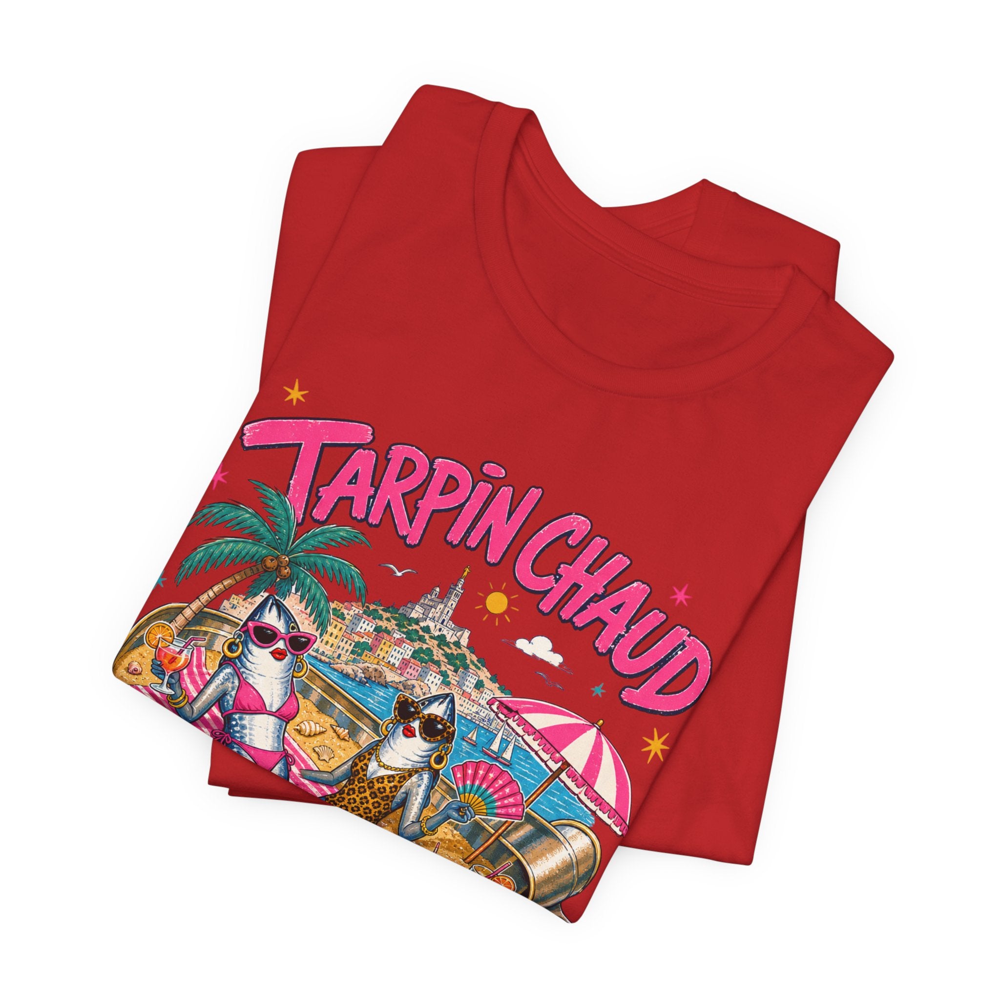 T-shirt – Tee-shirt graphique « Tarpin Chaud » ambiance tropicale plage