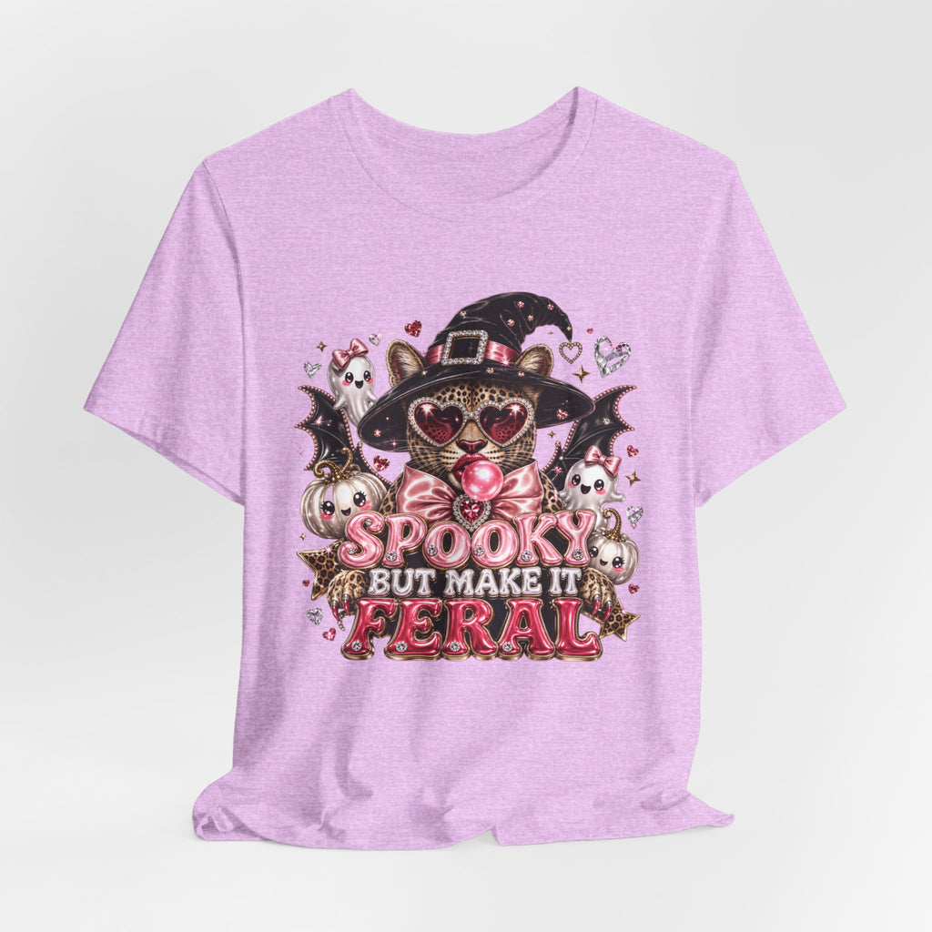 Spooky But Make It Feral Tee — Cute Witch Cat Halloween T-Shirt