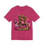 Too Glam To Care Tee — Leopard Crown Cat Graphic Shirt