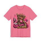 Too Glam To Care Tee — Leopard Crown Cat Graphic Shirt