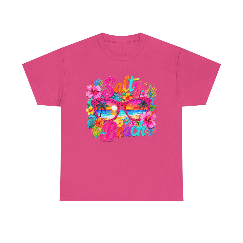 Salty Beach sunglasses floral design T-Shirt | tropical summer vibes
