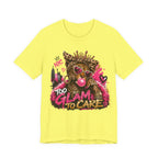 Too Glam To Care Tee — Leopard Crown Cat Graphic Shirt
