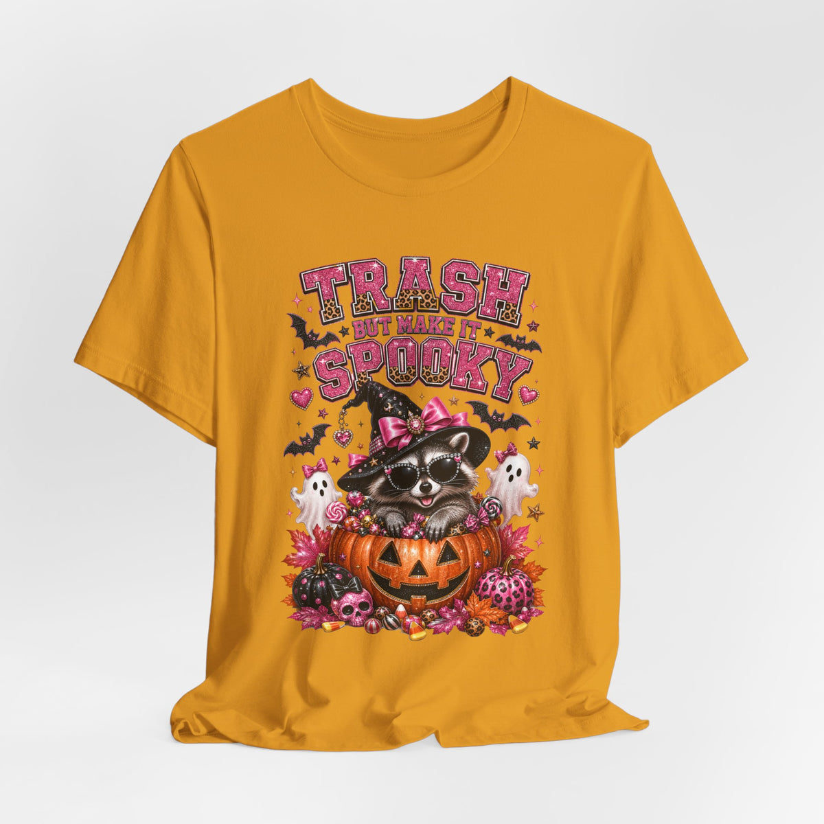 Trash Spooky Tee — Cute Raccoon Halloween Pumpkin Shirt