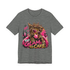 Too Glam To Care Tee — Leopard Crown Cat Graphic Shirt