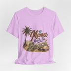 Mama Needs The Beach T-Shirt | Palm Tree, Seashells, Leopard Script