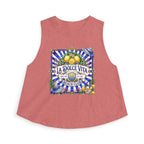 La Dolce Vita Lemon Beach Club Crop Top | Mediterranean Summer Graphic