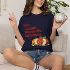 Caprese Salad T-Shirt — Sun. Tomato. Mozzarella. Happiness. Graphic Tee