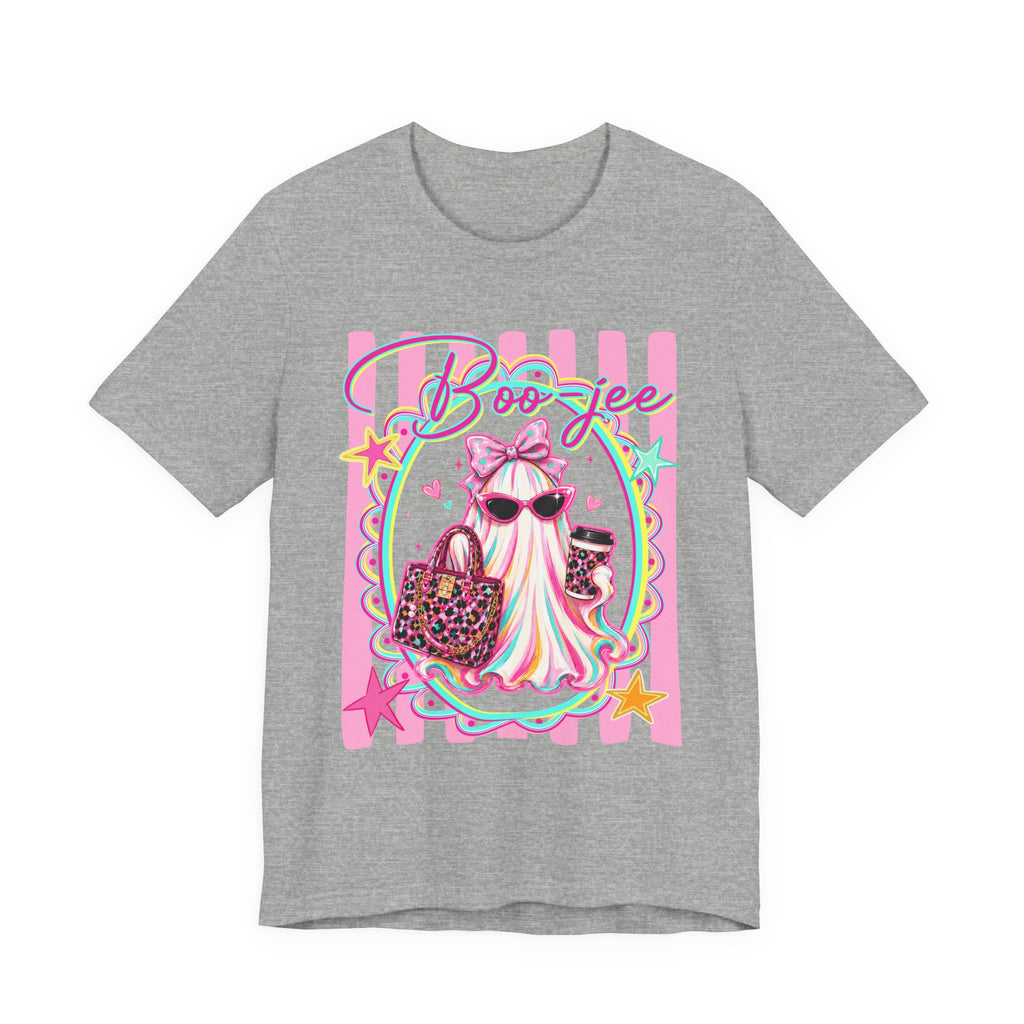 Boo-Jee Ghost Tee — Kawaii Fashion Ghost Graphic T-Shirt with Purse & Coffee
