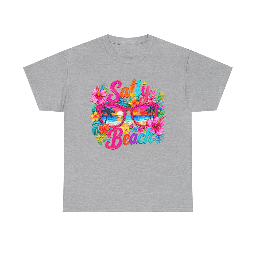 Salty Beach sunglasses floral design T-Shirt | tropical summer vibes
