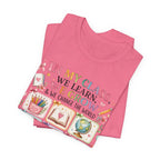 In My Class We Learn We Grow Teacher Illustration T-Shirt | School Icons