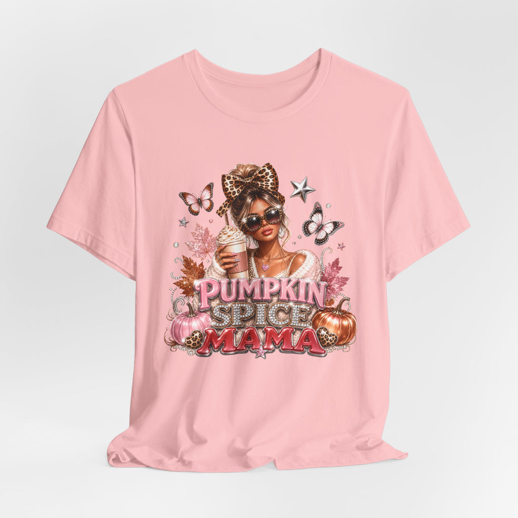 Pumpkin Spice Mama Tee | Cozy Fall Graphic T-Shirt for Women | Cute Autumn Coffee Lover Shirt
