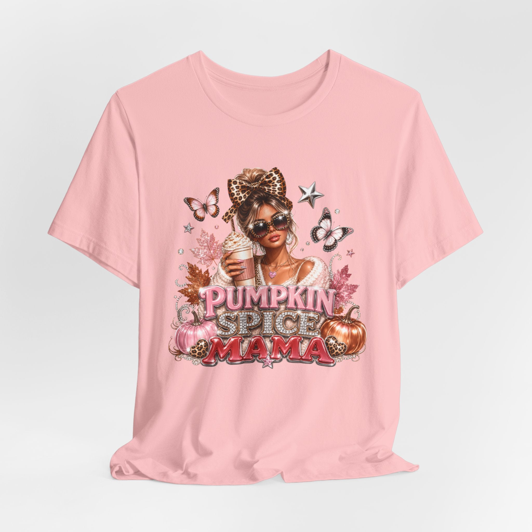 Pumpkin Spice Mama Tee | Cozy Fall Graphic T-Shirt for Women | Cute Autumn Coffee Lover Shirt