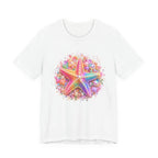 Rainbow Starfish T-Shirt | Colorful Seashell Beach Art