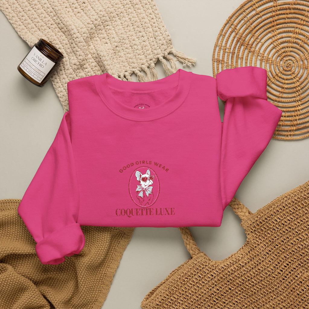 Good Girls Wear Coquette Luxe Embroidered Sweatshirt | Women's Crewneck