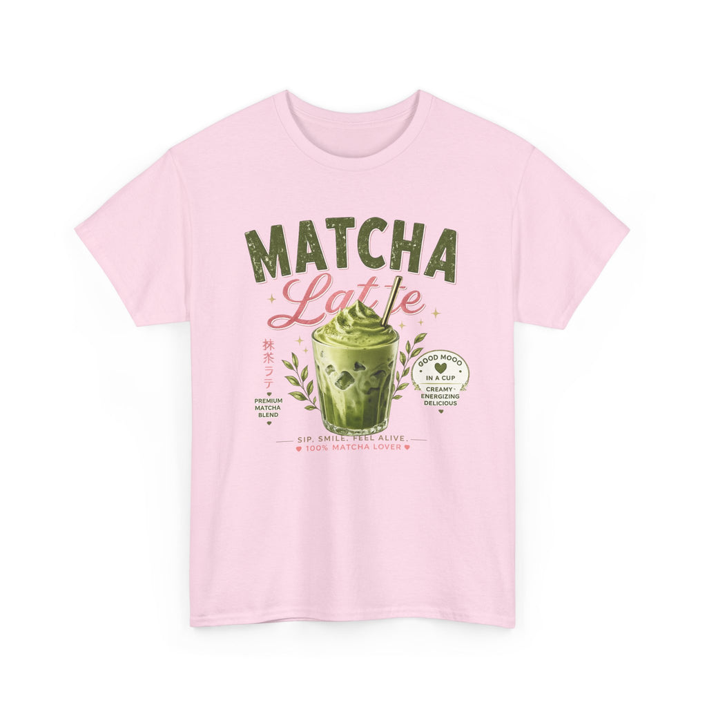 Matcha Latte T-Shirt | Iced Matcha Cup Graphic, Green Tea Illustration