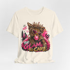 Too Glam To Care Tee — Leopard Crown Cat Graphic Shirt