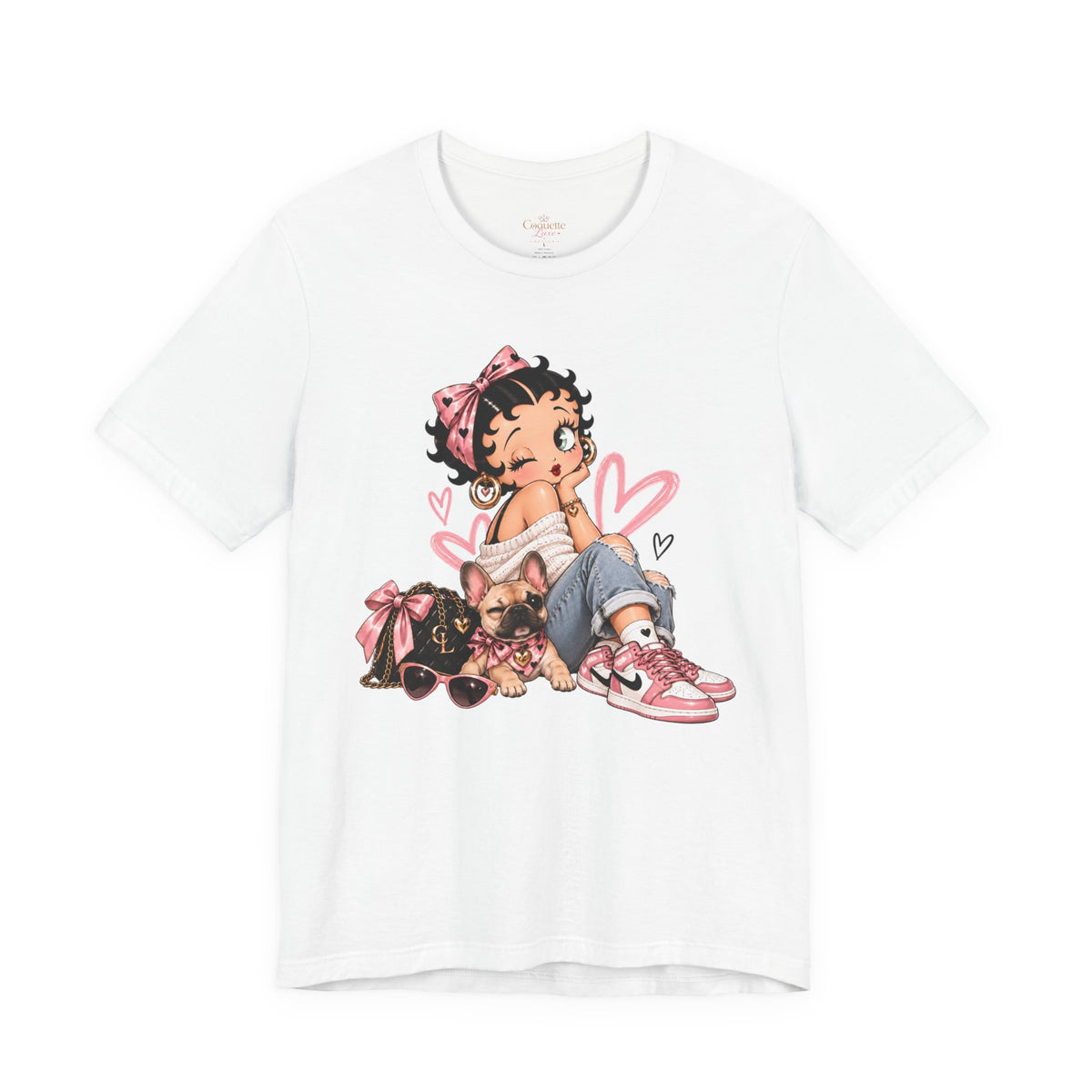 Betty Boop Pink Sneakers Graphic Tee