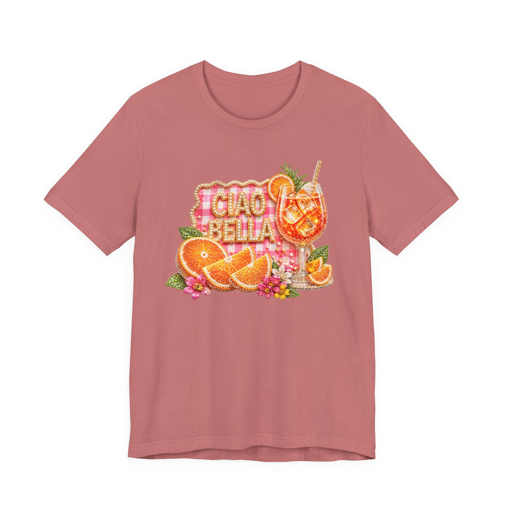Ciao Bella Aperol Spritz Tee | Orange Cocktail Graphic Shirt