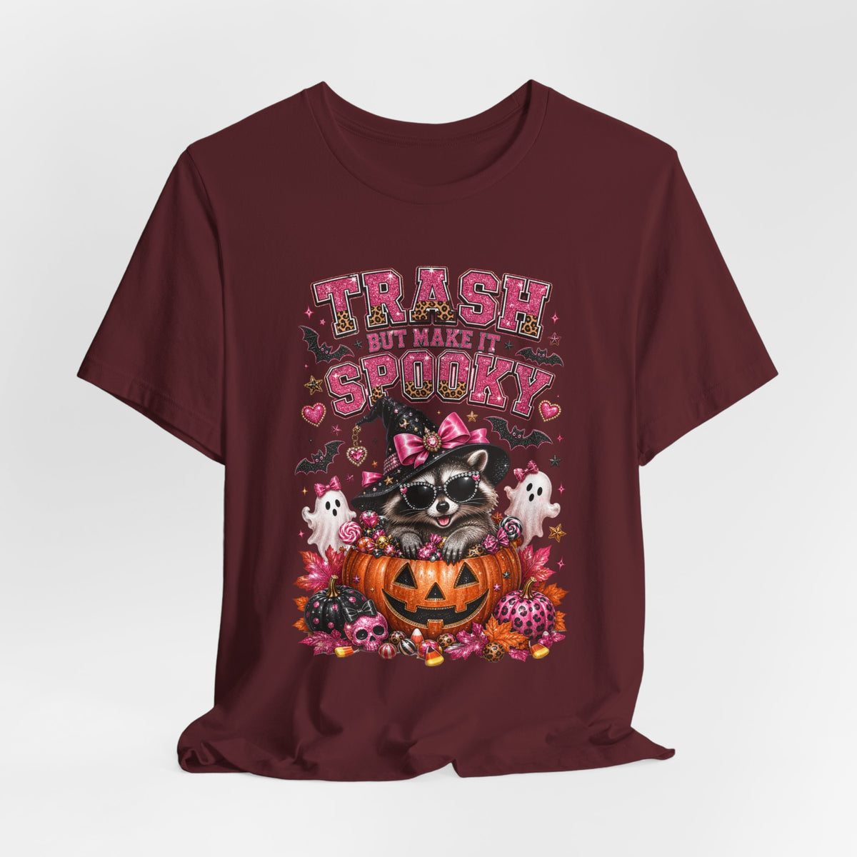 Trash Spooky Tee — Cute Raccoon Halloween Pumpkin Shirt
