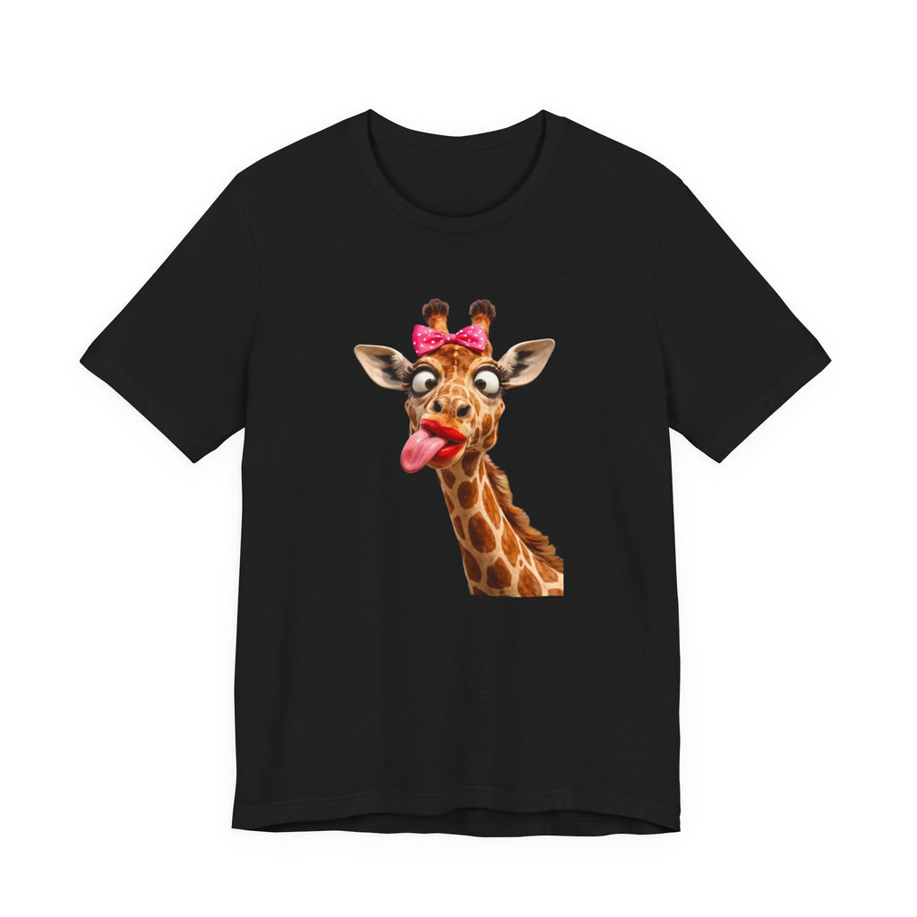 Funny Giraffe Tongue Tee — Cute Animal Graphic T-Shirt