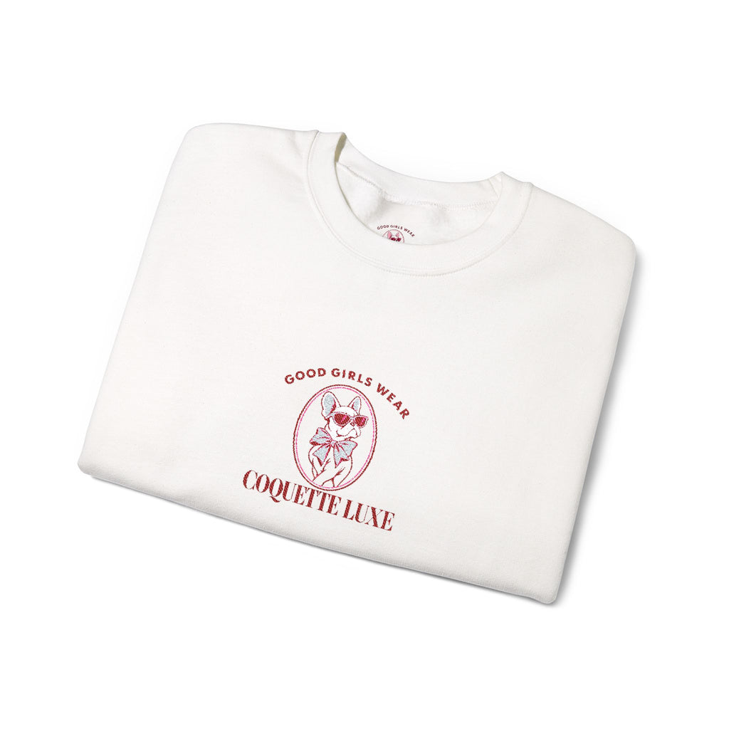 Good Girls Wear Coquette Luxe Embroidered Sweatshirt | Women's Crewneck