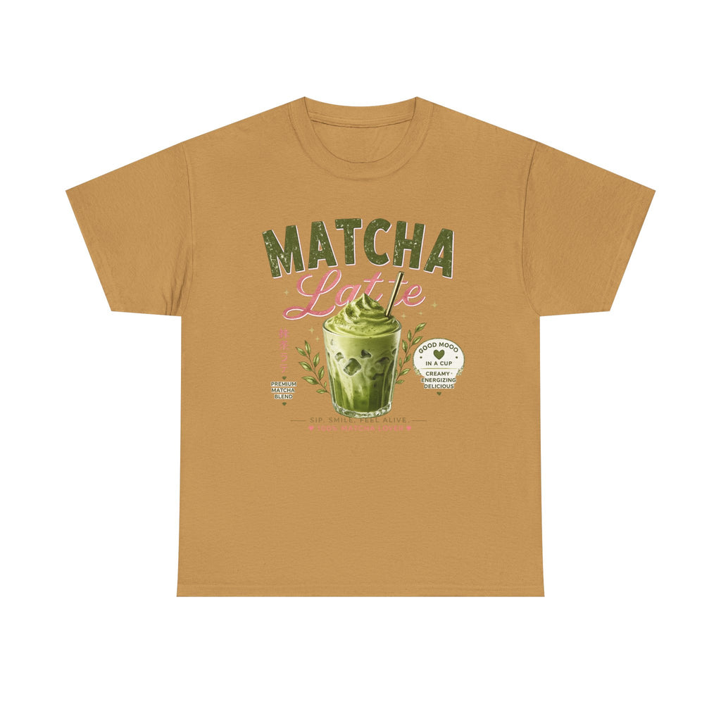 Matcha Latte T-Shirt | Iced Matcha Cup Graphic, Green Tea Tee