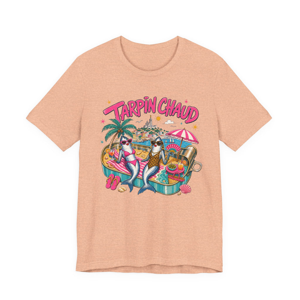 T-shirt – Tee-shirt graphique « Tarpin Chaud » ambiance tropicale plage