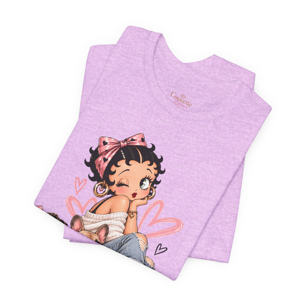 Betty Boop Pink Sneakers Graphic Tee