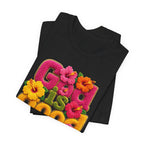 God Is Good all the time T-Shirt | Floral Retro Typography