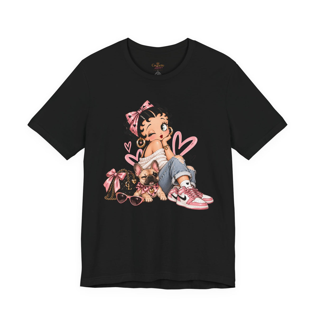 Betty Boop Pink Sneakers Graphic Tee